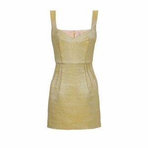 Emilia Wickstead Gold Judita Mini Dress UK 10 US 6 new with tags